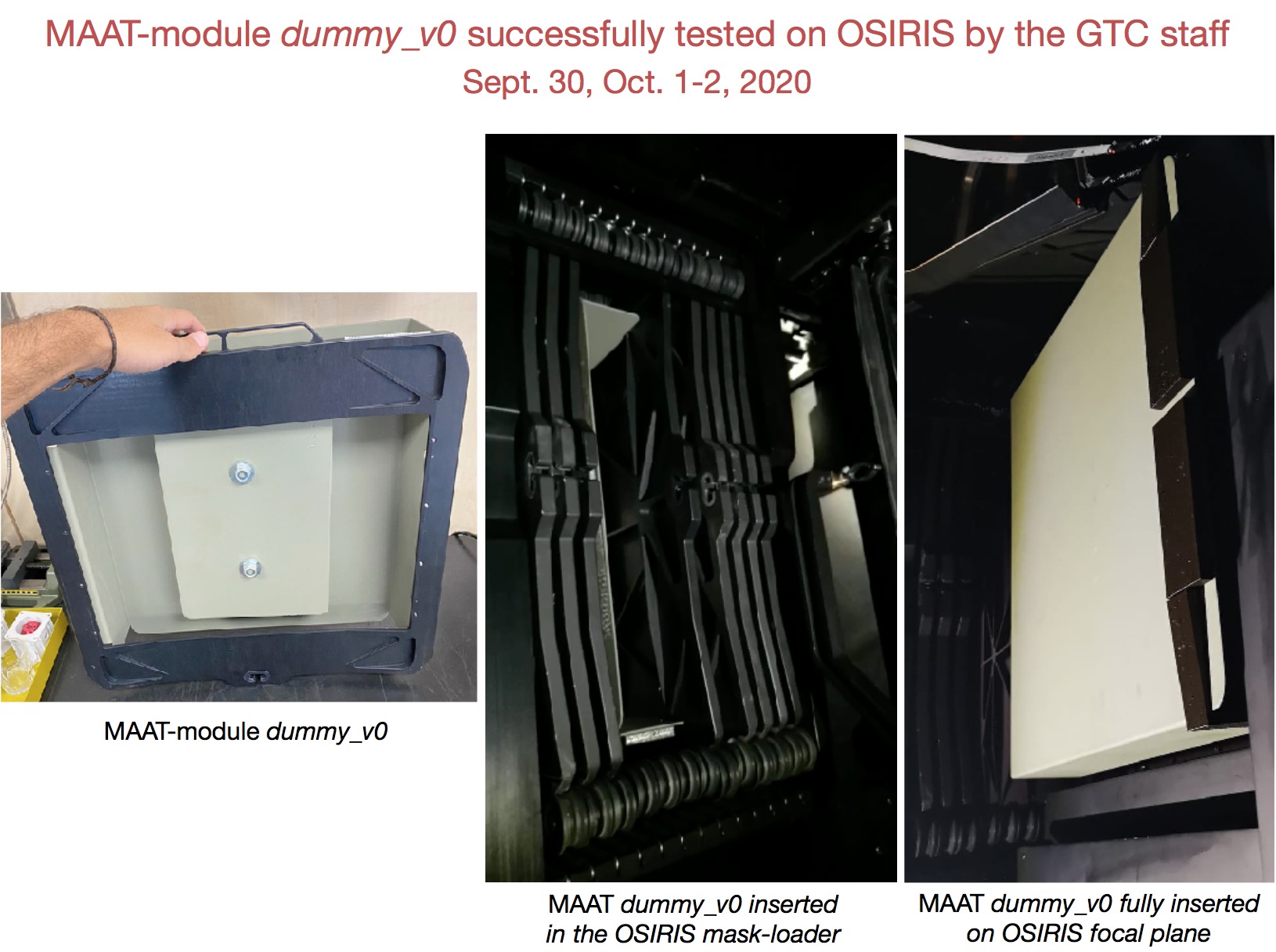 MAAT-module dummy_v0 tests (Credit: GTC)