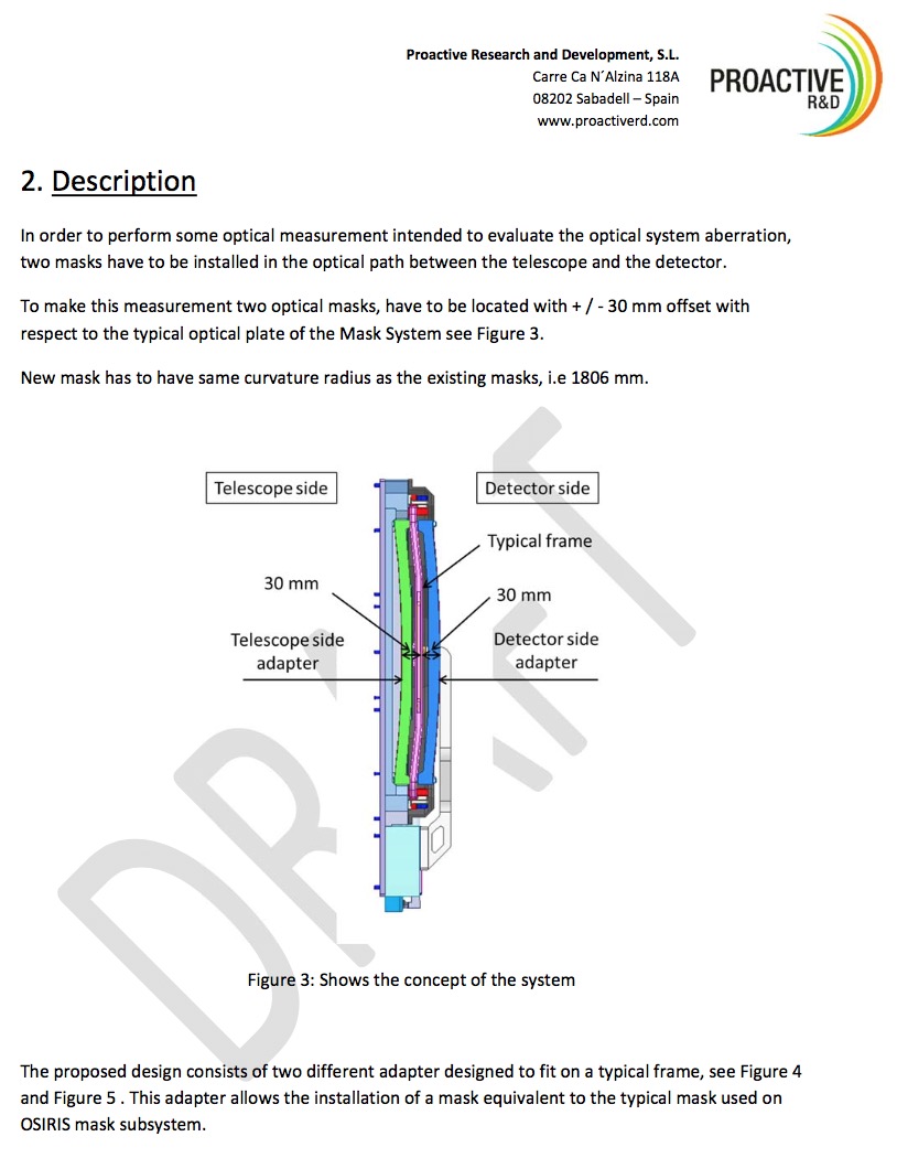 Final design of the tools to characterise the OSIRIS optical aberrations